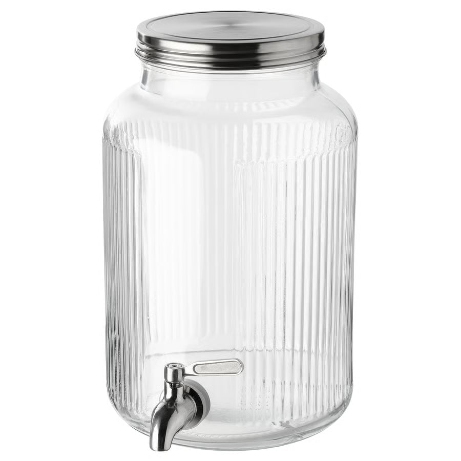 Fontaine à eau en verre 5 litres avec robinet à louer
