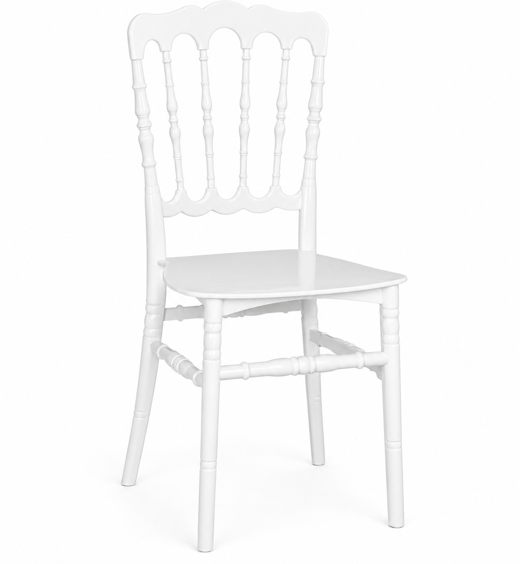 Chaise Napoléon transparente pour mariage à louer