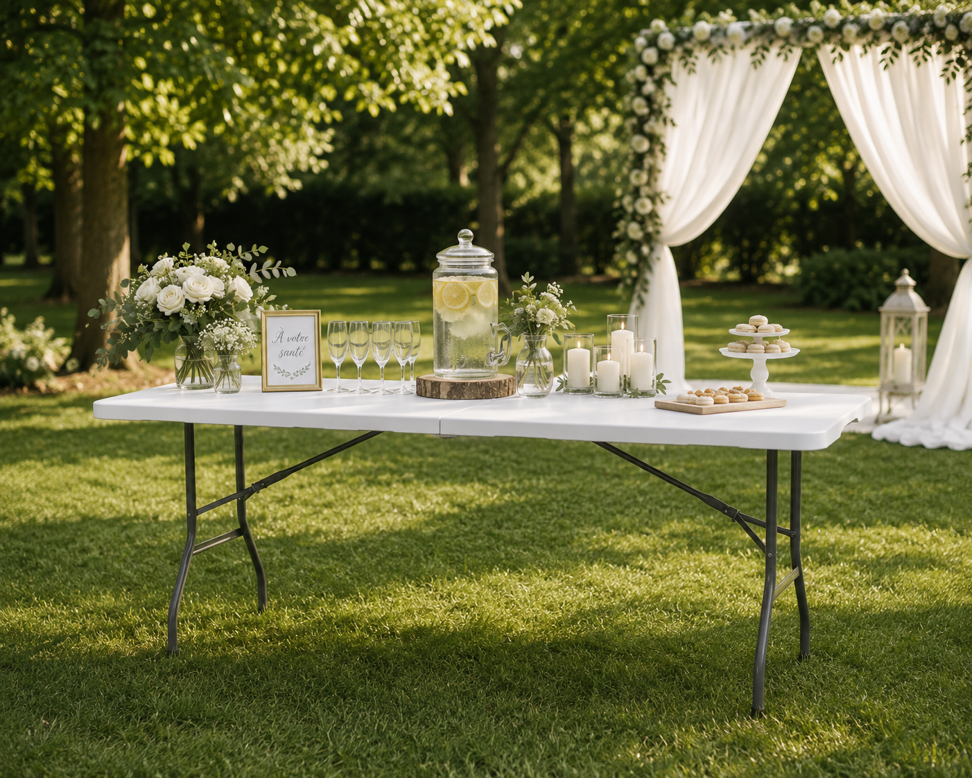 Table rectangulaire de banquet à louer