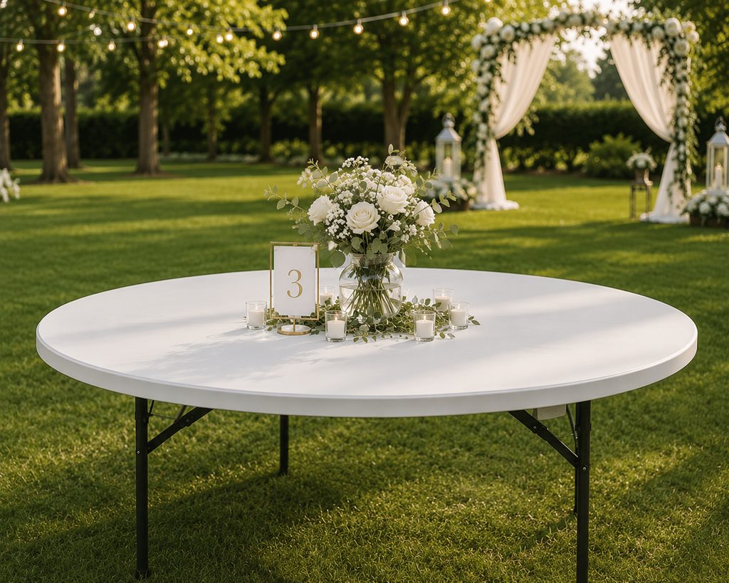 Table ronde de banquet pour mariage à louer